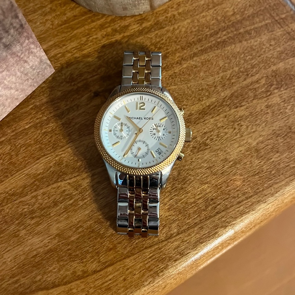 Michael Kors two toned ladies watch.